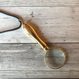Brass Magnifying Glass Necklace